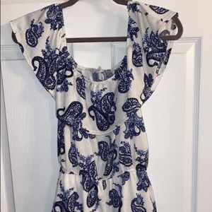 White with Paisley Romper